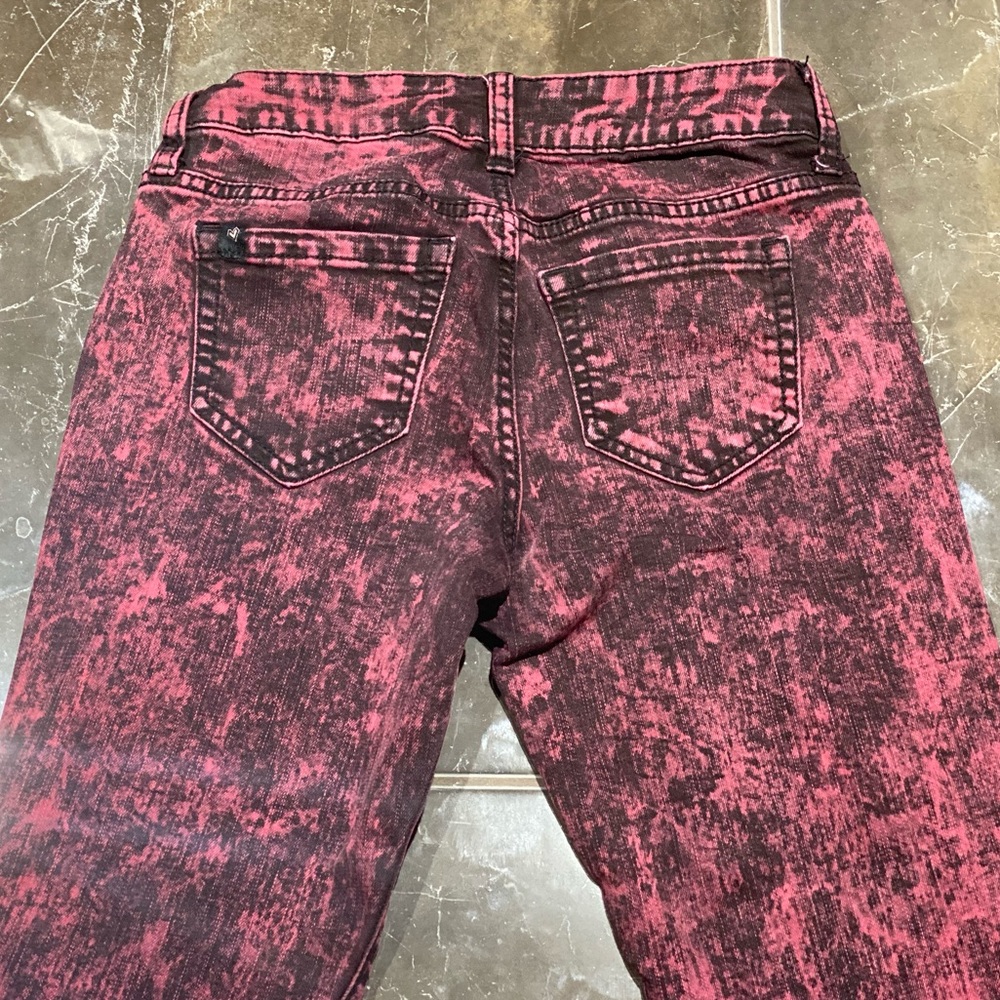 Lovesick Raspberry Acid Wash Denim Jeans - Picture 7 of 7